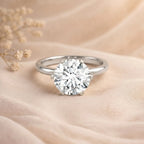 IGI Certified 5 Carat Lab Grown Diamond Solitaire Engagement Ring