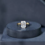IGI Certified Emerald Cut Lab Grown Diamond 3 Carat Engagement Ring