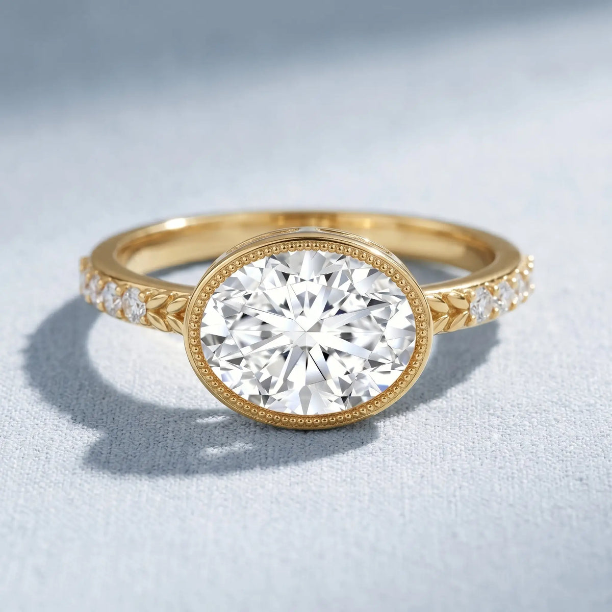 IGI Certified Lab Diamond Engagement Ring with 2 Carat Oval