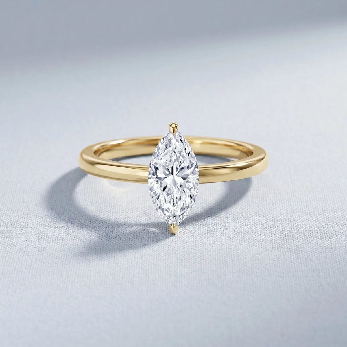 IGI Certified Lab Grown 1 Carat Diamond Marquise Engagement Ring Solitaire