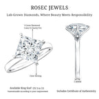 IGI Certified Lab Grown Diamond 3 Carat Princess Cut Engagement Ring