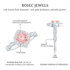IGI Certified Lab Grown Pink White Diamond Designer Engagement Ring