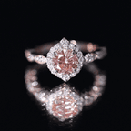 IGI Certified Lab Grown Pink White Diamond Designer Engagement Ring