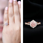 IGI Certified Lab Grown Pink White Diamond Designer Engagement Ring