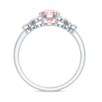 IGI Certified Lab Grown Pink White Diamond Flower Engagement Ring