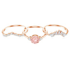 IGI Certified Lab Grown Pink White Diamond Trio Wedding Ring Set