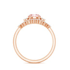 IGI Certified Lab Grown Pink White Diamond Trio Wedding Ring Set