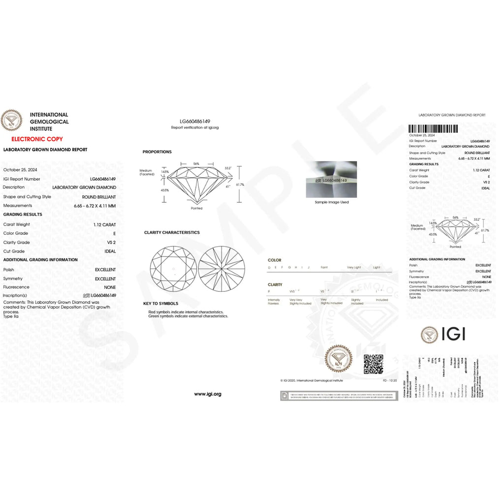 IGI Certified Lab Grown Pink White Diamond Trio Wedding Ring Set