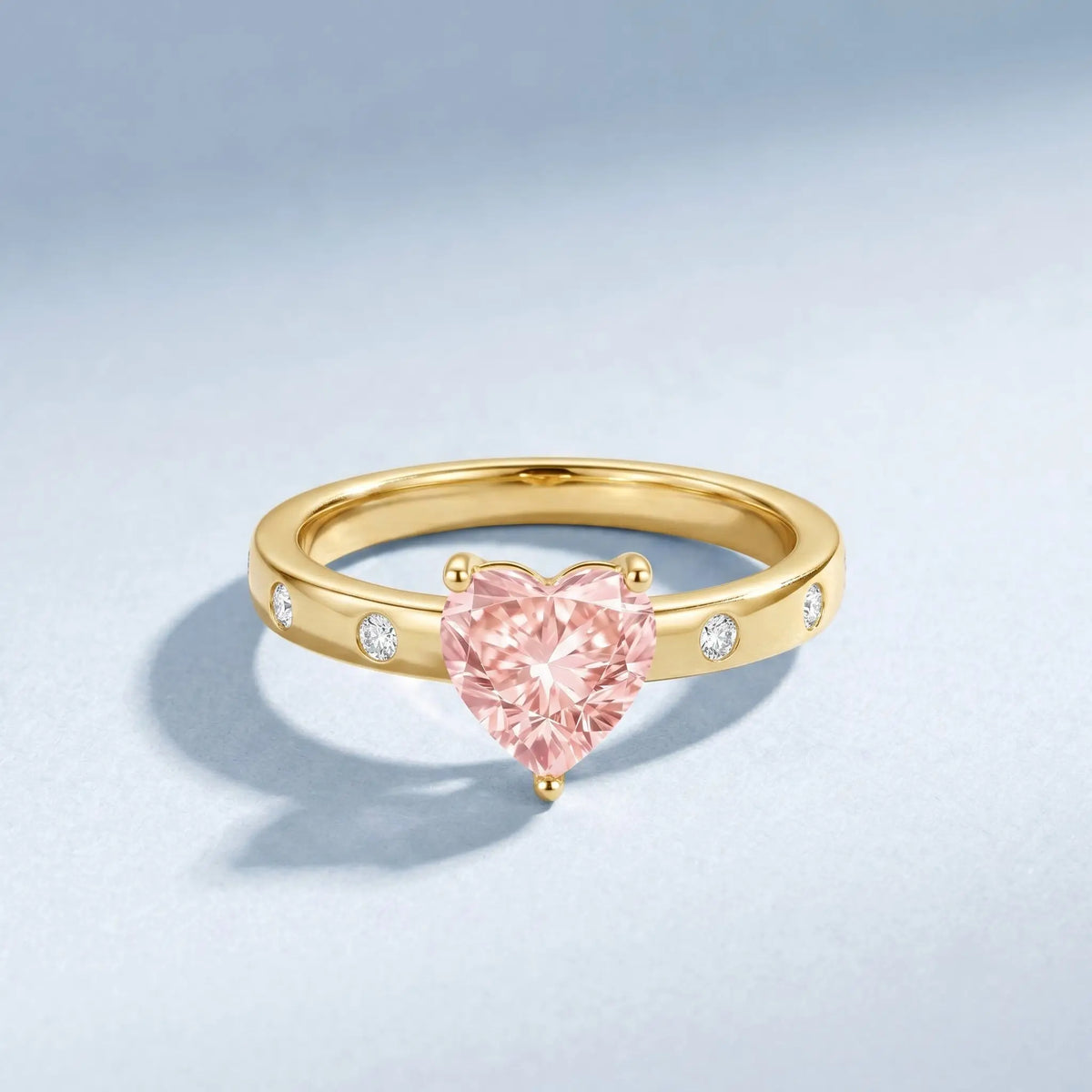 IGI Certified Solitaire Lab Grown Pink Diamond Engagement Ring for Women