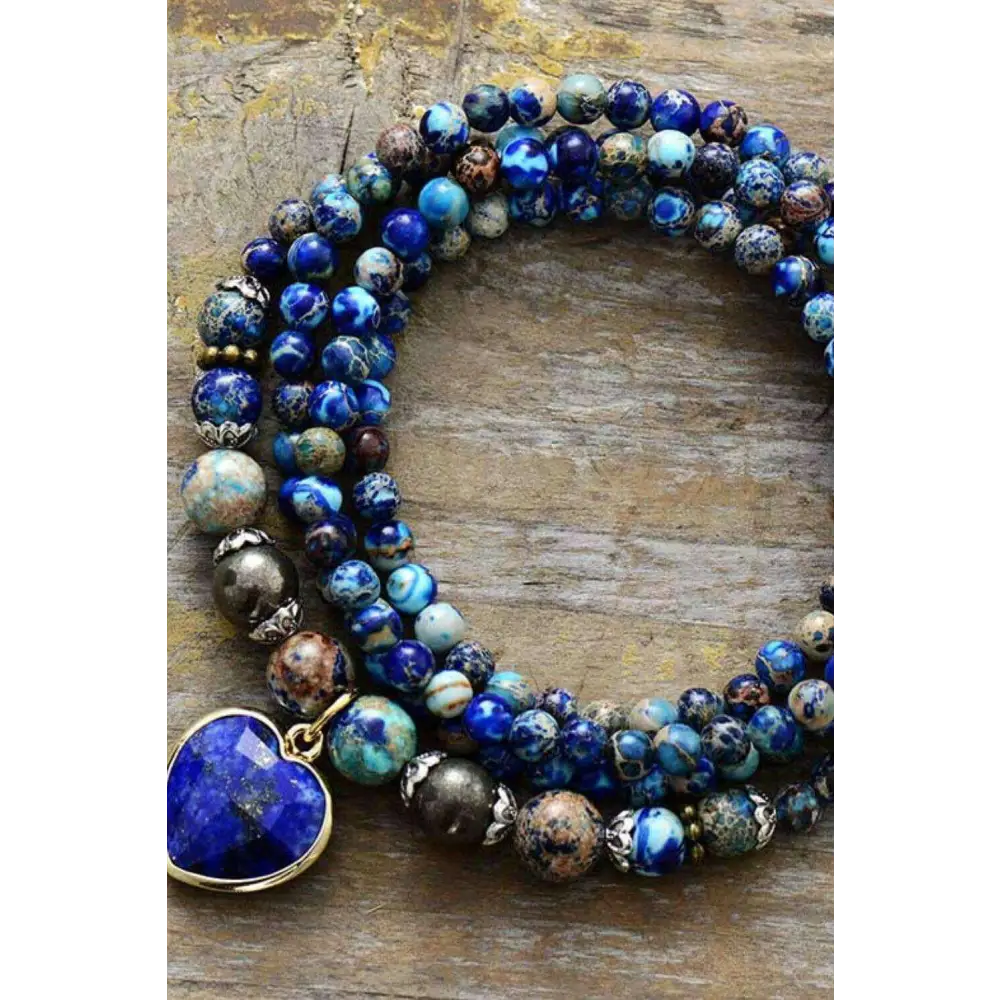 Imperial stone heart lapis lazuli bracelet in exclusive luxury fashion $21 1-piece lapis lazuli, imperial stone care