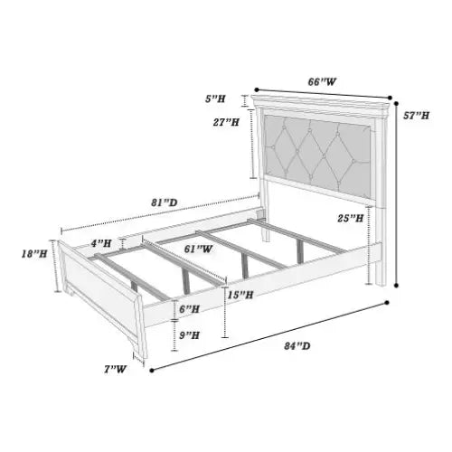 Indulge in luxury with the dark gray faux leather tufted headboard $699.99 specification product information item