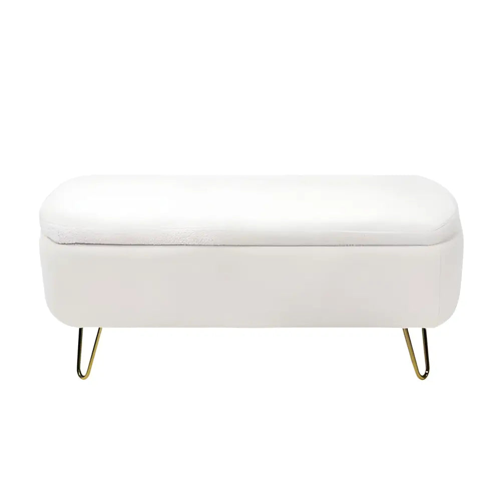 Ivory white storage ottoman bench redefines luxury fashion for woman $249 furniture specification product information