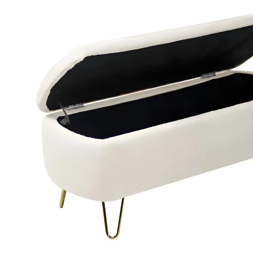 Ivory white storage ottoman bench redefines luxury fashion for woman $249 furniture specification product information