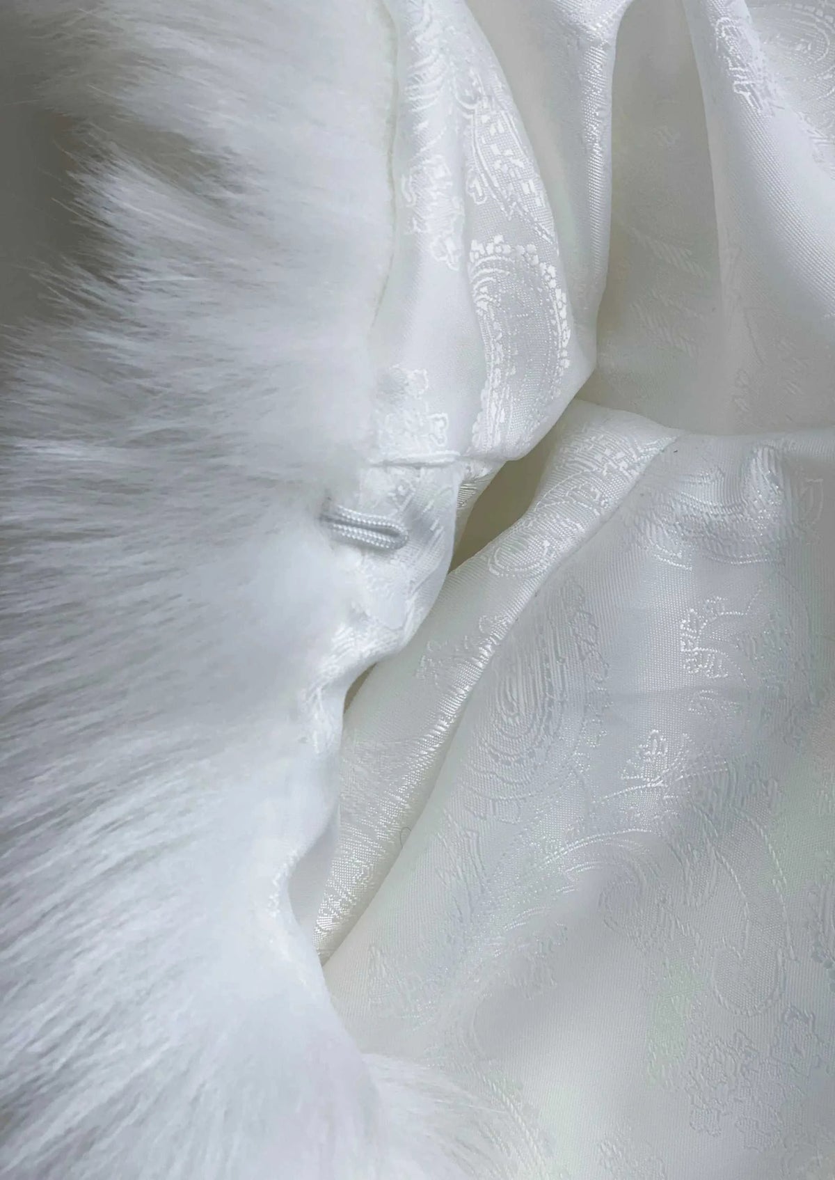 Ivory / White Faux Fur Flower Girl Cape Shawl Stole Coat (Amy Wht01)