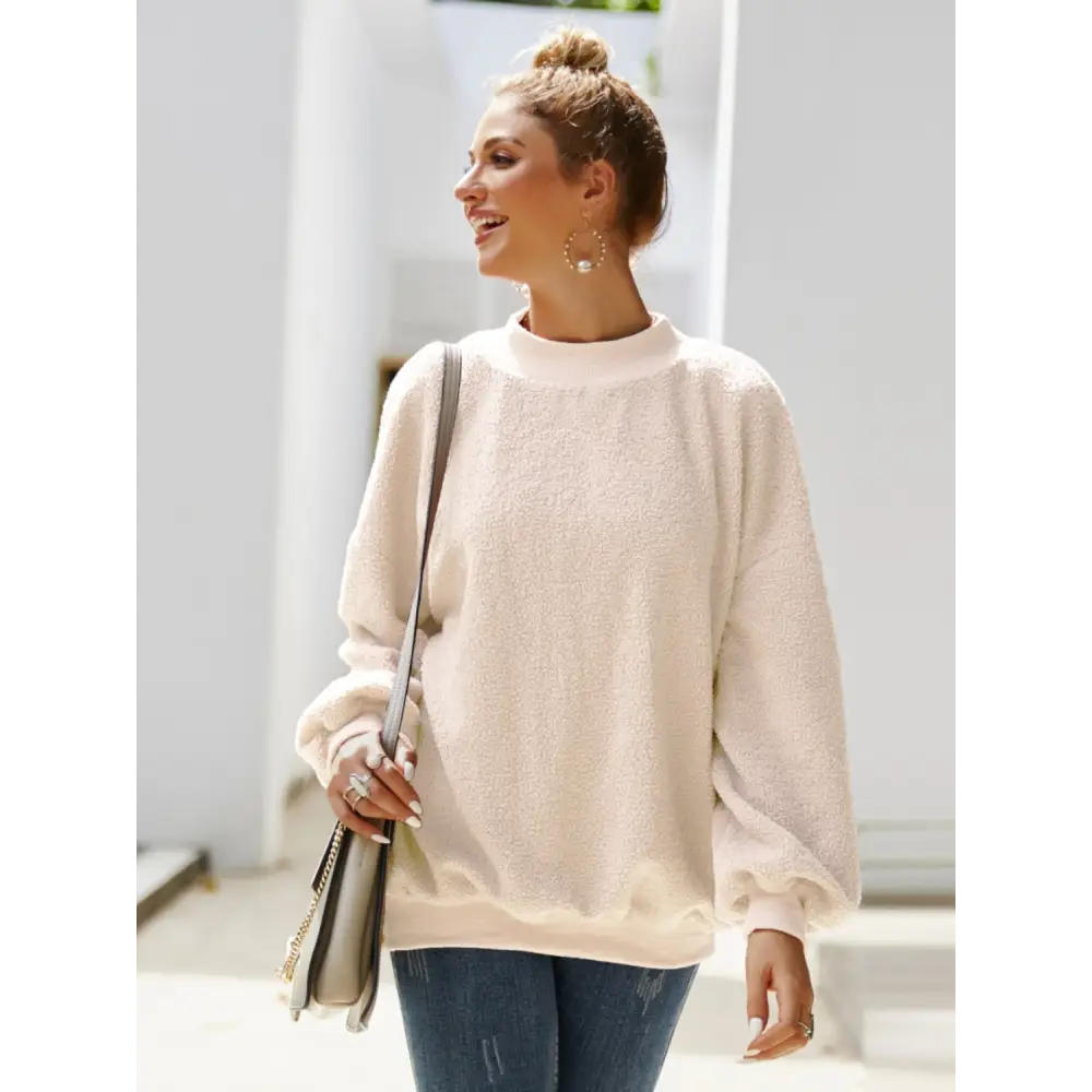 Ivy lane mock neck sweatshirt redefines luxury fashion for women $35.99 experience elegance with a basic style