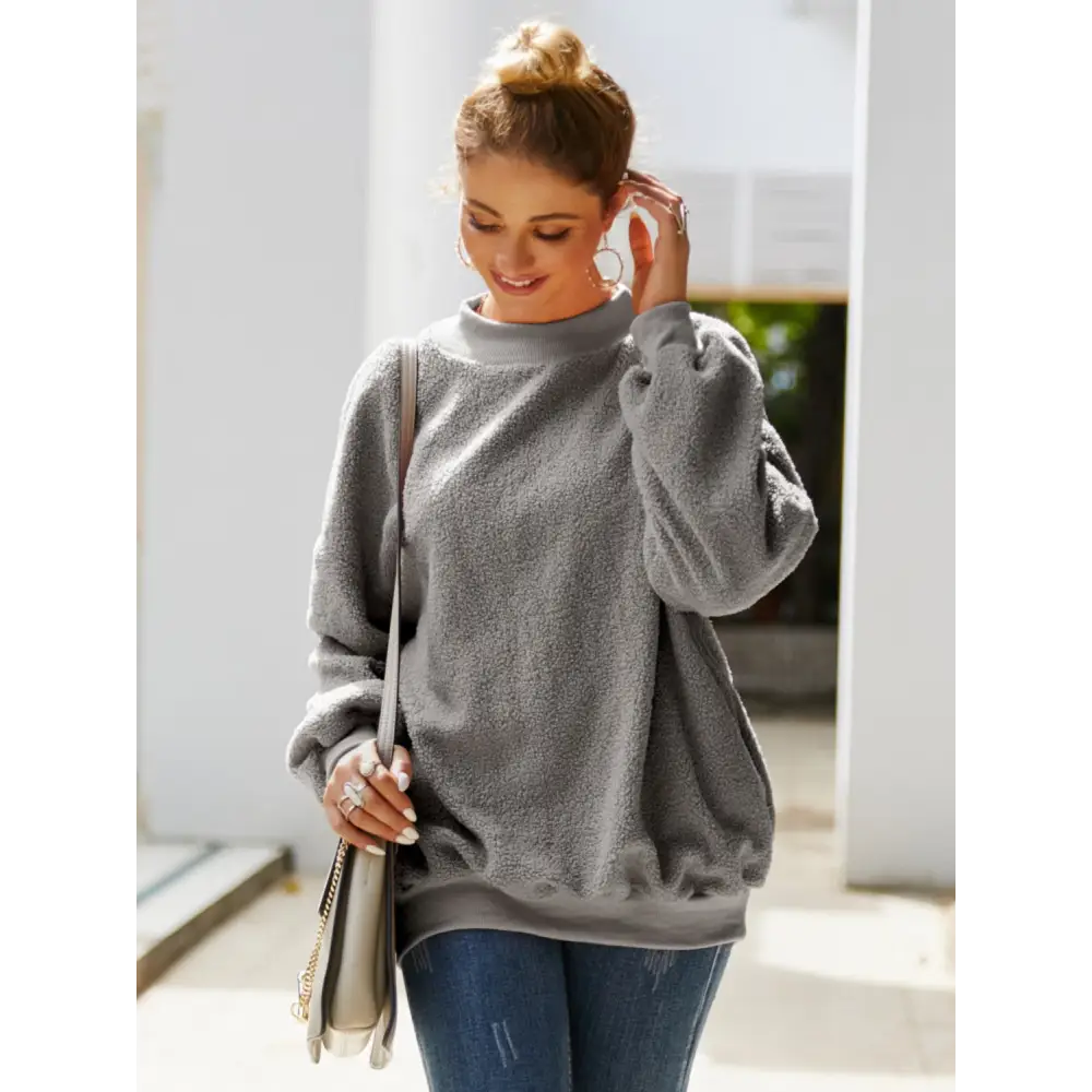 Ivy lane mock neck sweatshirt redefines luxury fashion for women $35.99 experience elegance with a basic style