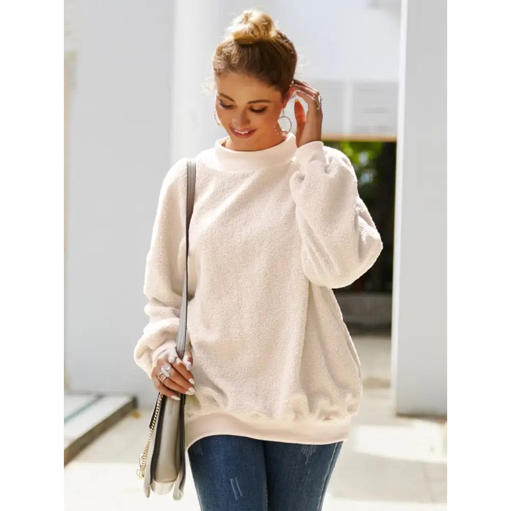 Ivy lane mock neck sweatshirt redefines luxury fashion for women $35.99 experience elegance with a basic style