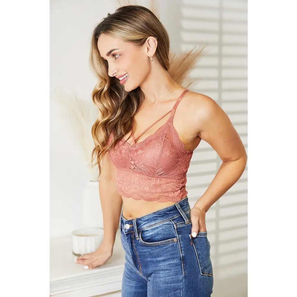 Jadyk luna crisscross bralette elevates luxury fashion for women $27.99 indulge in an irresistible blend of allure