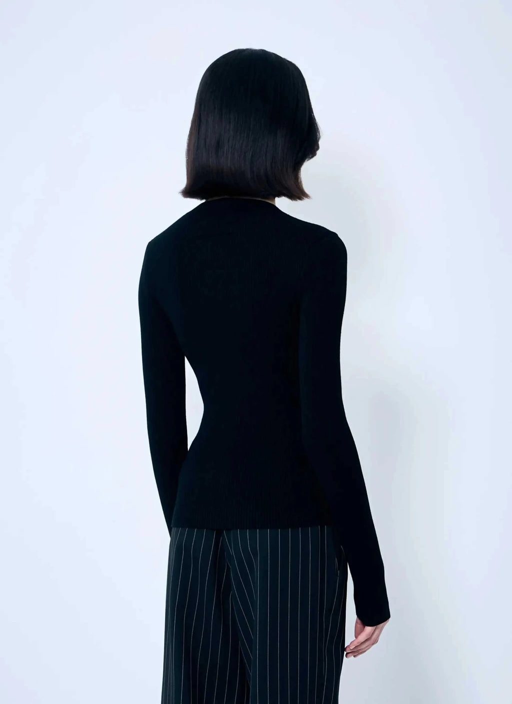Jean Paul Gaultier Women Rib Sweater With Transparent Panels - Maven Couture IncTops / Tee Shirts