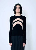 Jean Paul Gaultier Women Rib Sweater With Transparent Panels - Maven Couture IncTops / Tee Shirts