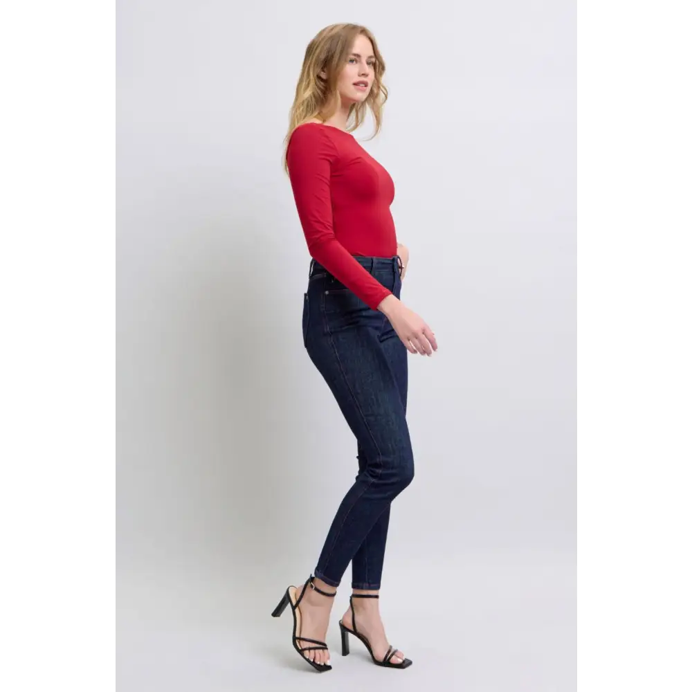 Discover judy blue luxury fashion for women with chic heart shaped jeans $52.99 high rise heart-shaped back pockets