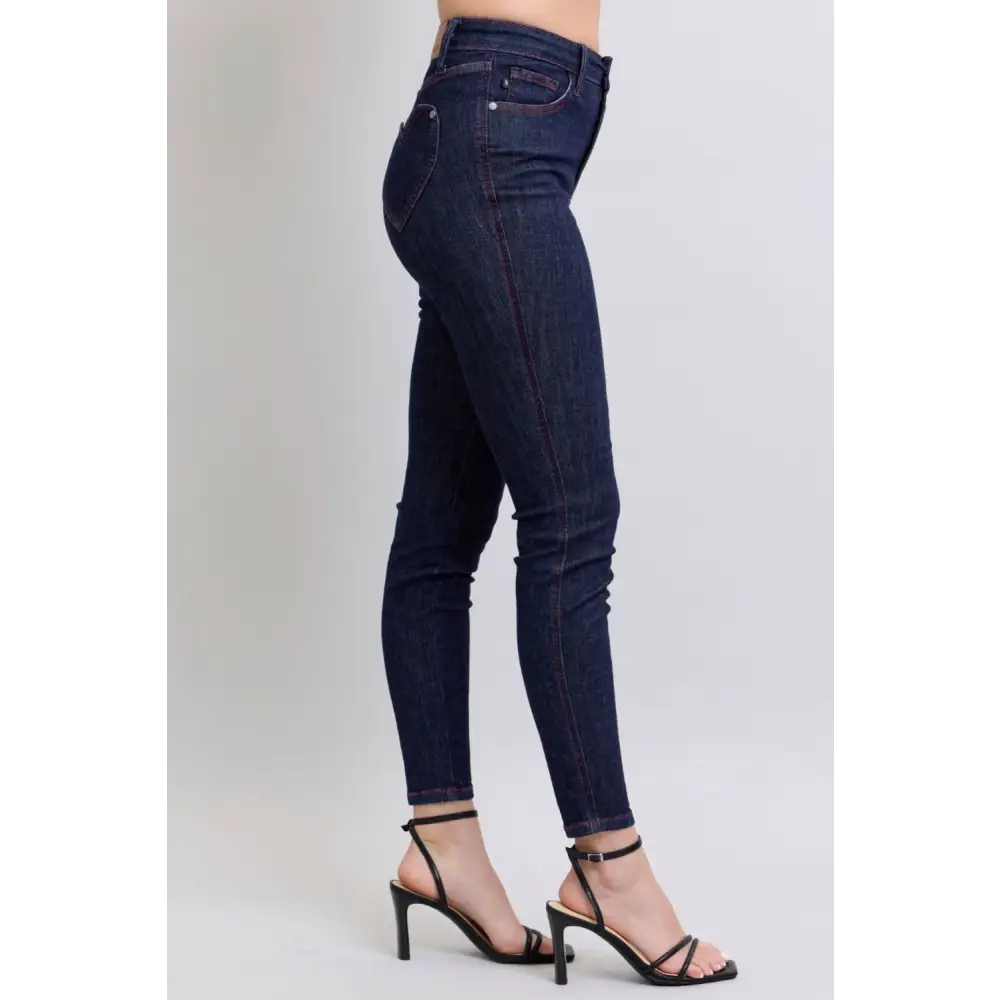 Discover judy blue luxury fashion for women with chic heart shaped jeans $52.99 high rise heart-shaped back pockets