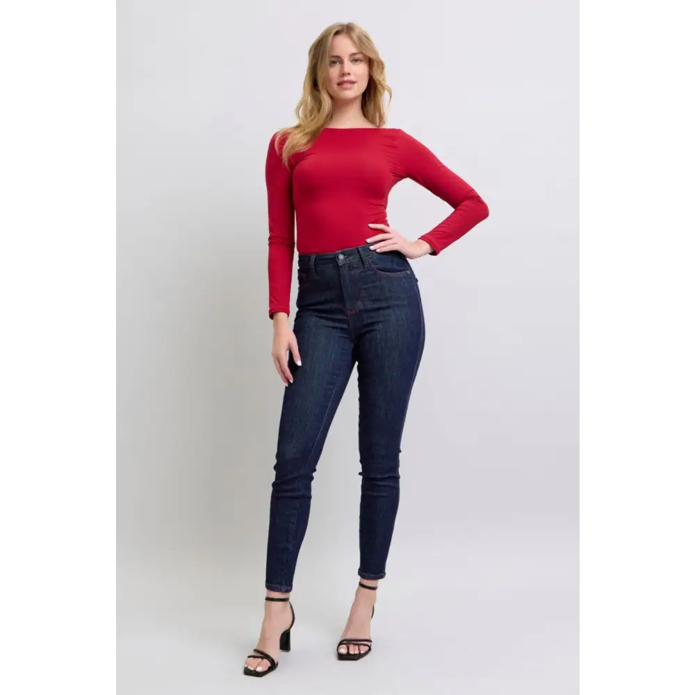 Discover judy blue luxury fashion for women with chic heart shaped jeans $52.99 high rise heart-shaped back pockets