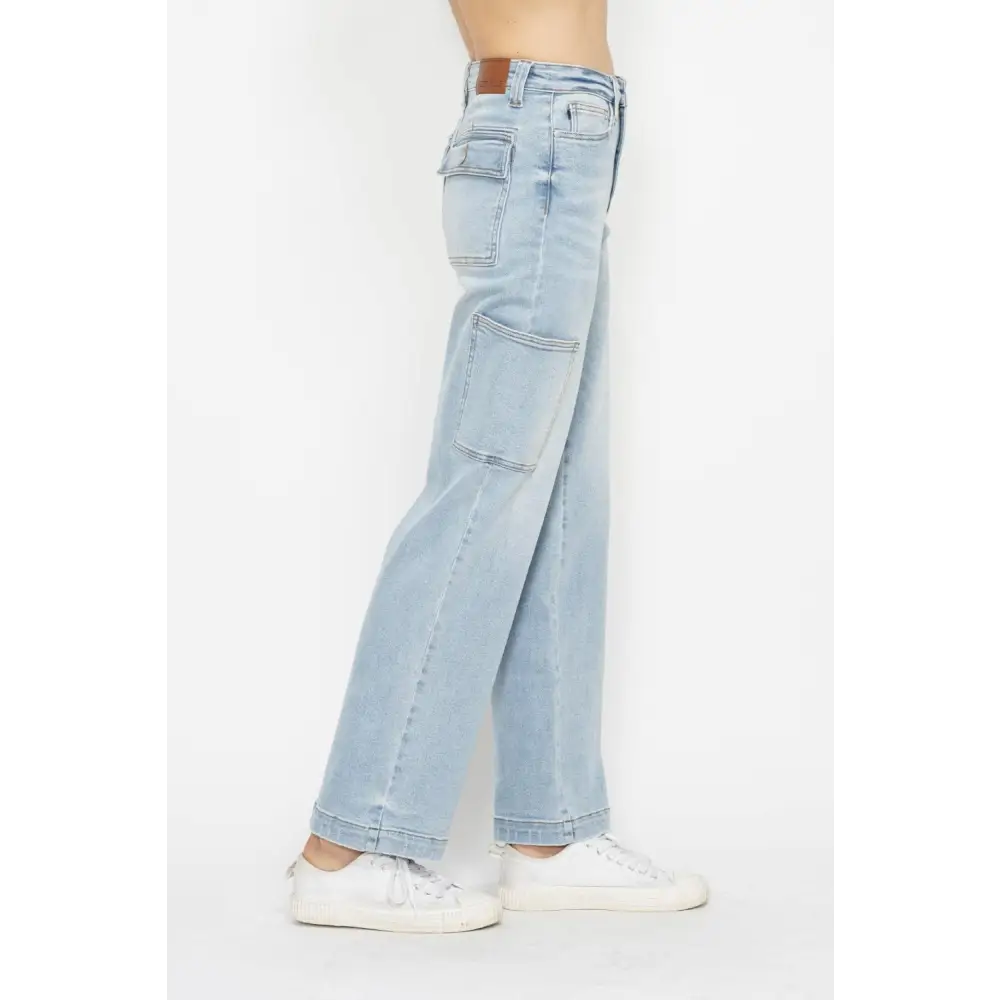 Judy blue high waist cargo jeans for timeless luxury fashion for women $82.99 step into the world of fashion