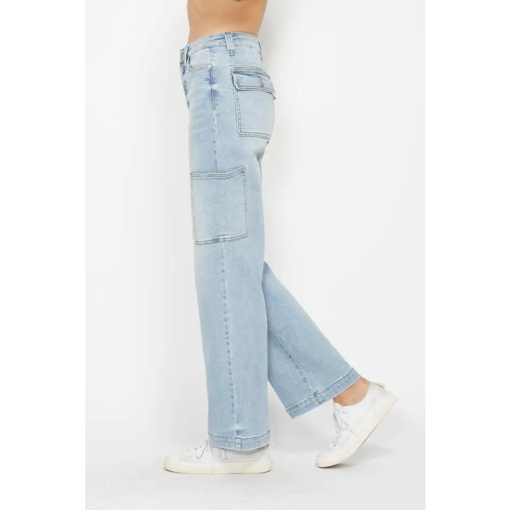 Judy blue high waist cargo jeans for timeless luxury fashion for women $82.99 step into the world of fashion