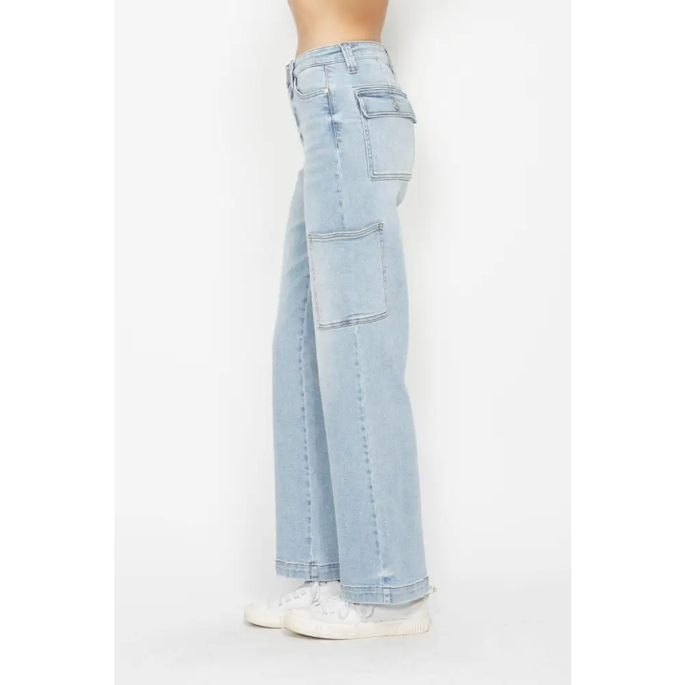 Judy blue high waist cargo jeans for timeless luxury fashion for women $82.99 step into the world of fashion