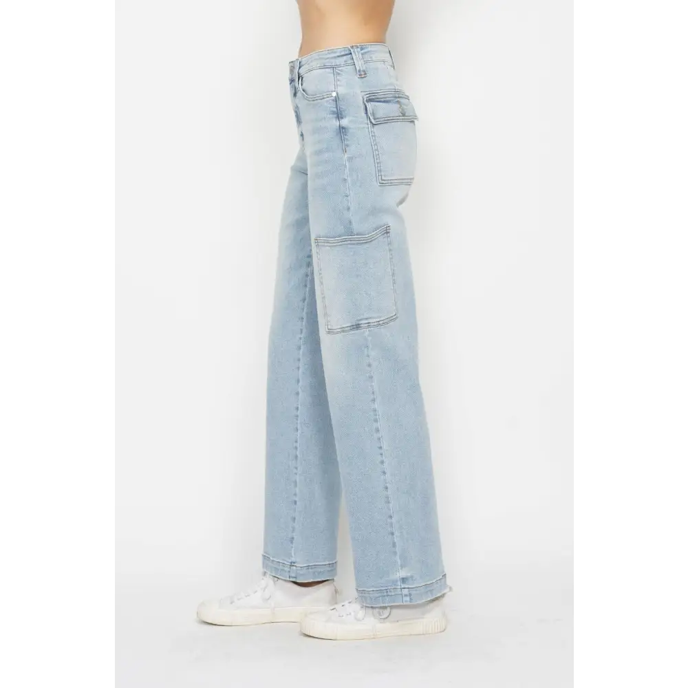 Judy blue high waist cargo jeans for timeless luxury fashion for women $82.99 step into the world of fashion