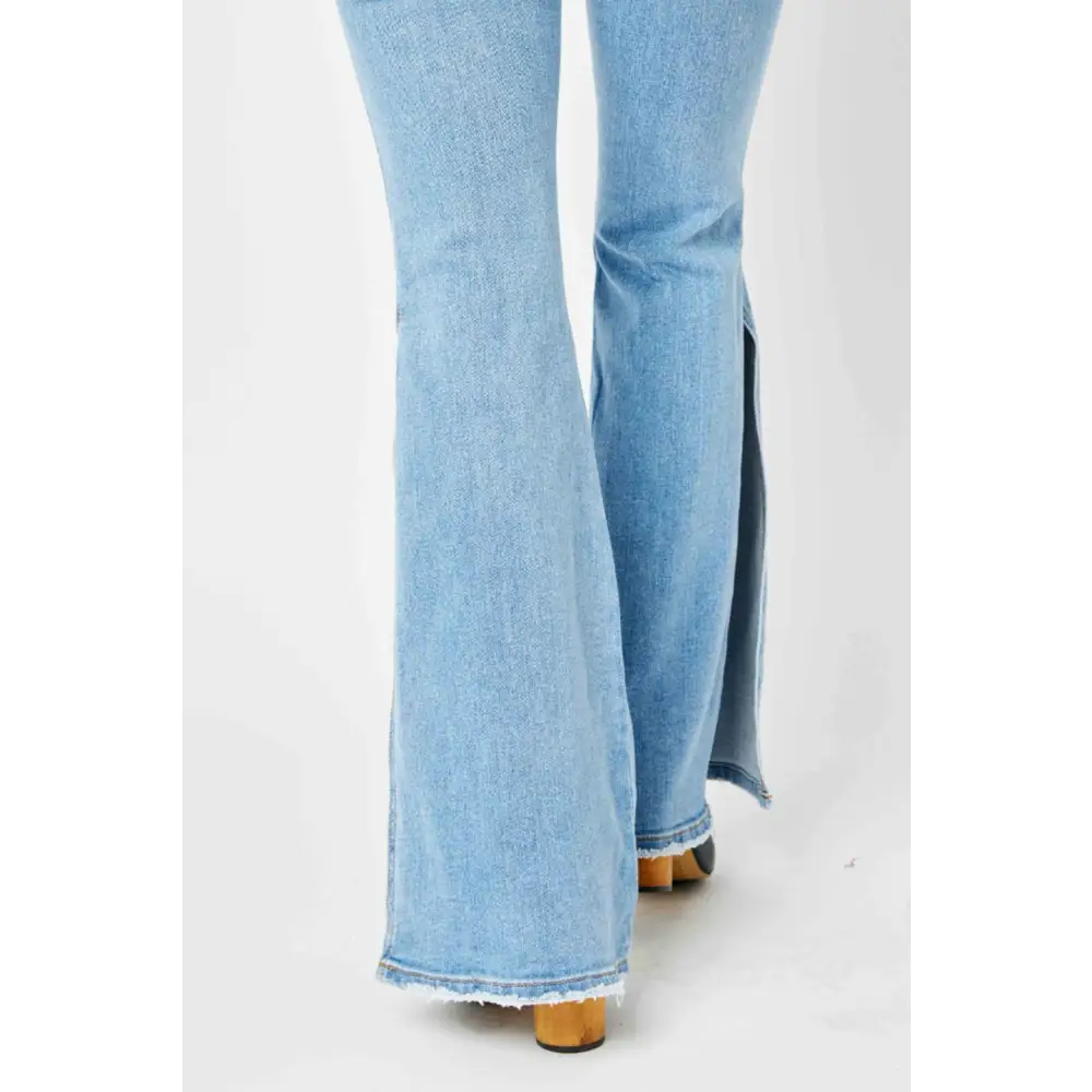 Elevate your wardrobe with judy blue luxury fashion mid rise flare jeans $62.99 experience the ultimate in luxury