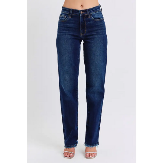 Judy blue raw hem straight leg jeans in luxury fashion for women $74.99 raw hem straight leg jeans are an essential