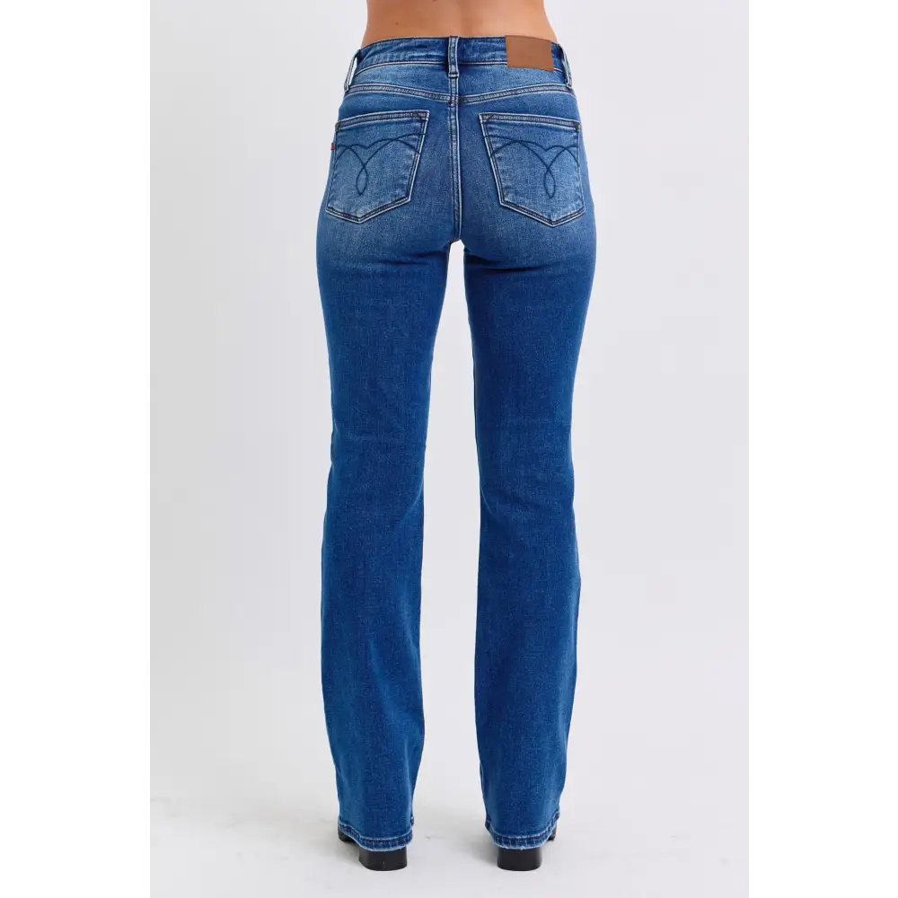 Luxury fashion for women judy blue mid-rise bootcut thermal jeans $57.99 introducing the mid-rise bootcut jeans