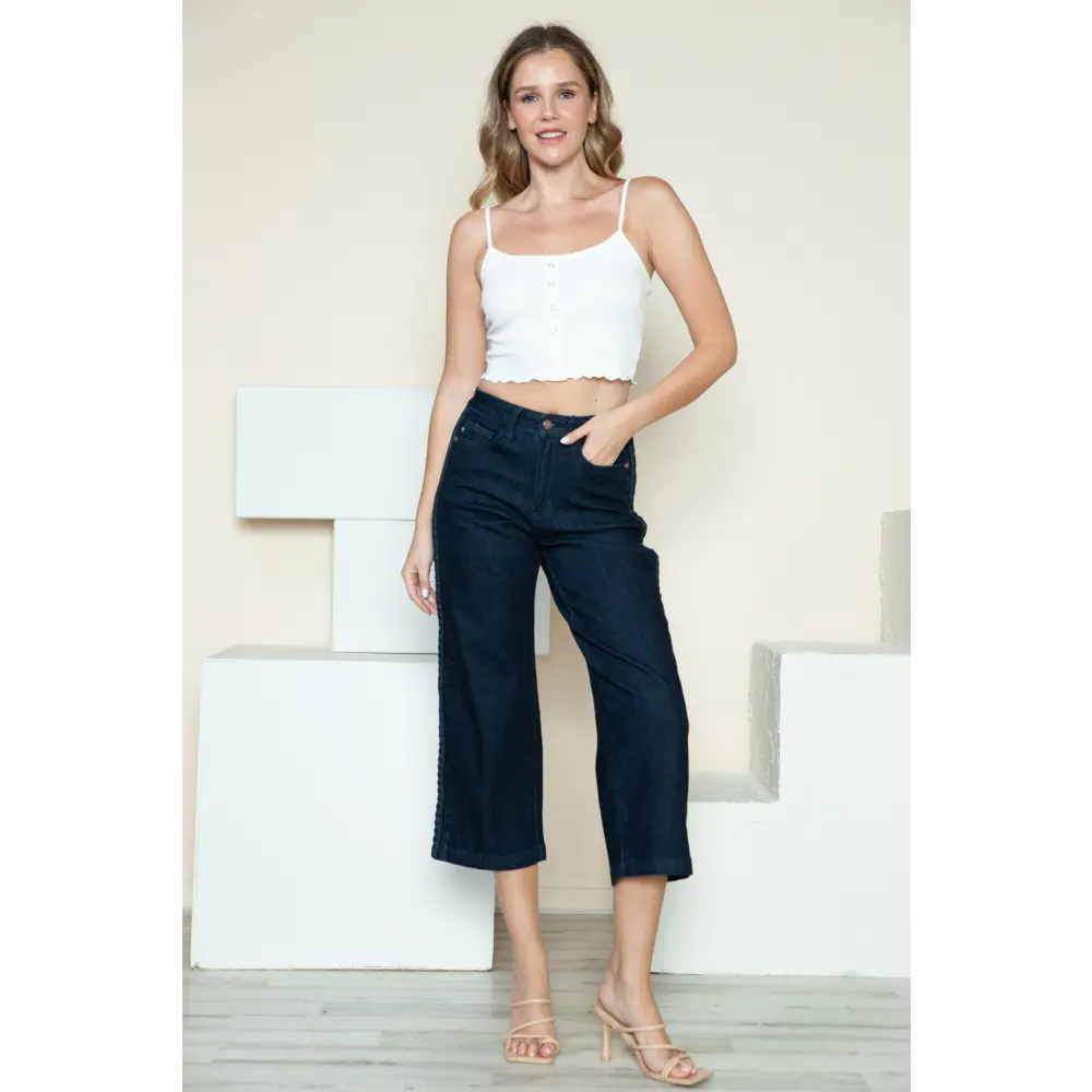 Discover judy blue luxury fashion for women with unique braid detail jeans $54.99 the high rise side seam braid detail