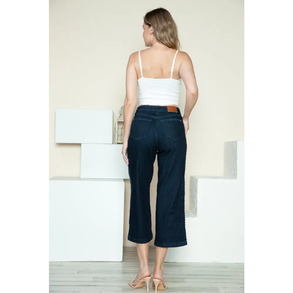 Discover judy blue luxury fashion for women with unique braid detail jeans $54.99 the high rise side seam braid detail