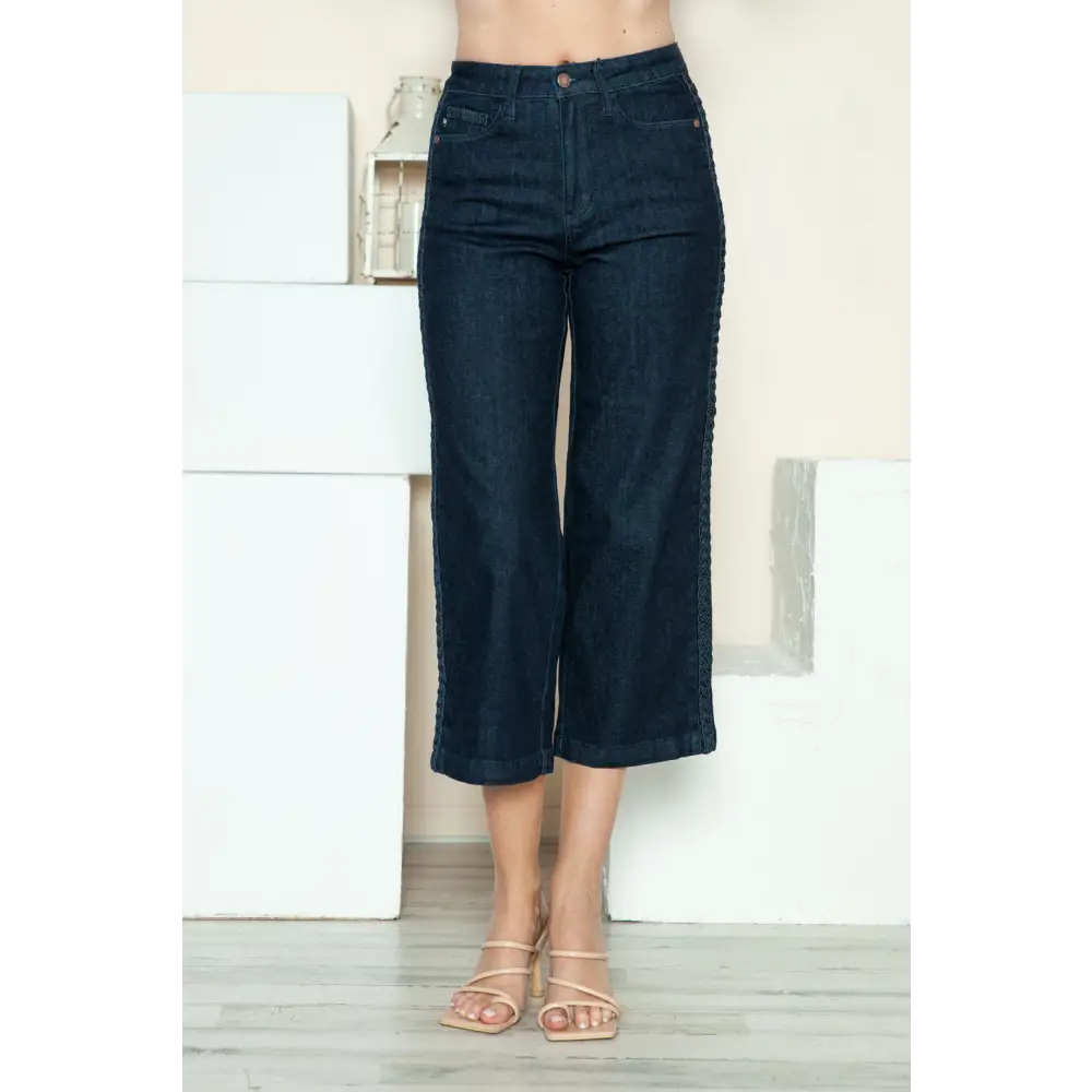 Discover judy blue luxury fashion for women with unique braid detail jeans $54.99 the high rise side seam braid detail