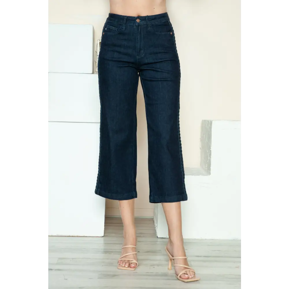 Discover judy blue luxury fashion for women with unique braid detail jeans $54.99 the high rise side seam braid detail