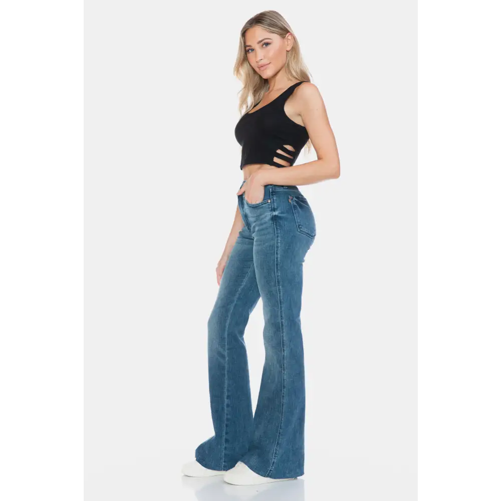 Judy blue tummy control flare jeans redefining luxury fashion for women $60.99 the mr tummy control vintage wash cut