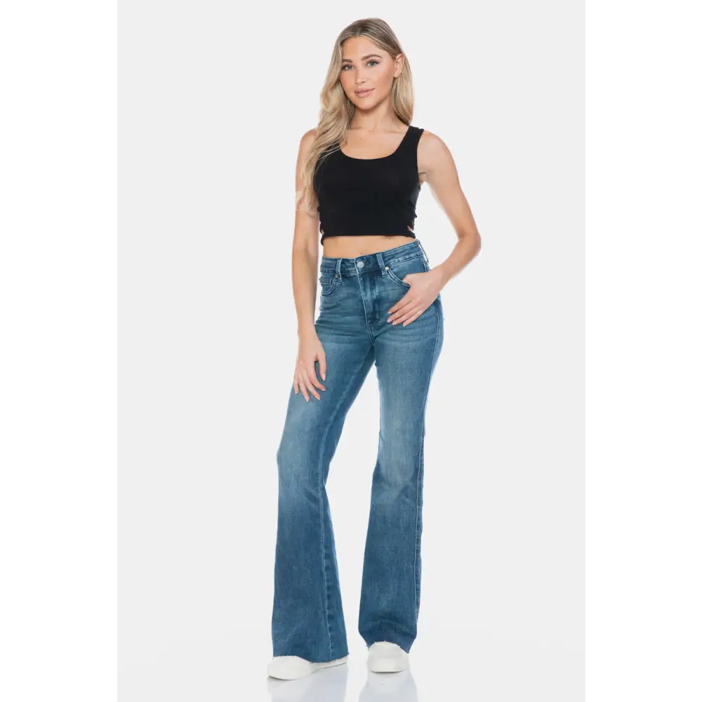 Judy blue tummy control flare jeans redefining luxury fashion for women $60.99 the mr tummy control vintage wash cut