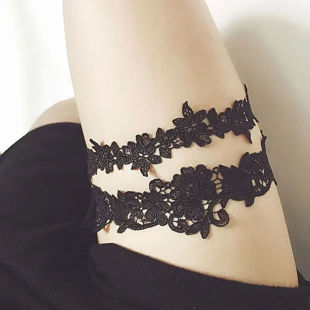 K02 Fashion Soft Sexy Lace Garter Belt for Women Lace Belt Legs Ring Bridal Garter Set Bride Wedding Accessories Bride Garter