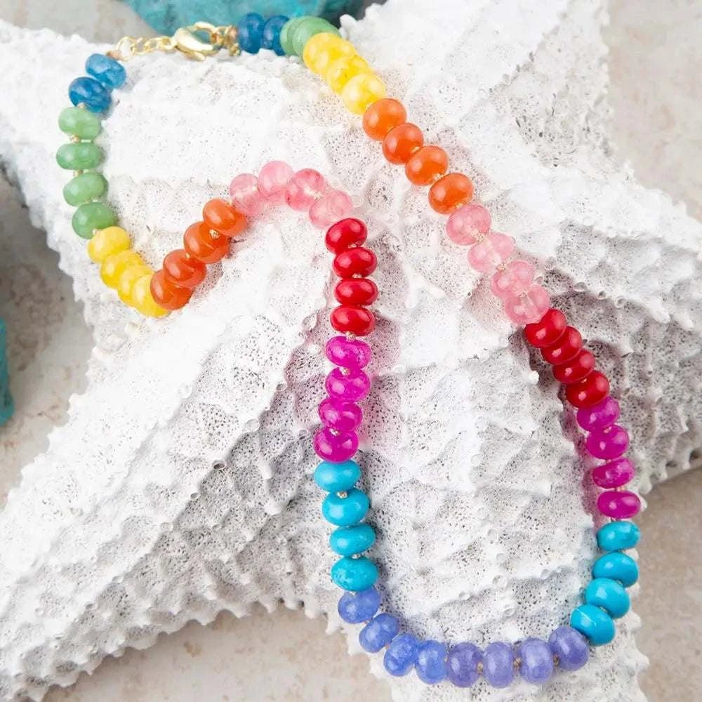 Kaleidoscope Multistone Strand Necklace - Maven Couture IncNecklaces