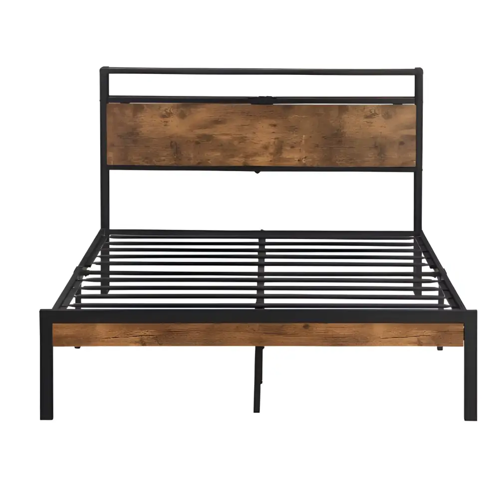 Elevate your bedroom with luxury metal platform bed frame and usb liner $299.99 transform your bedroom into a sanctuary