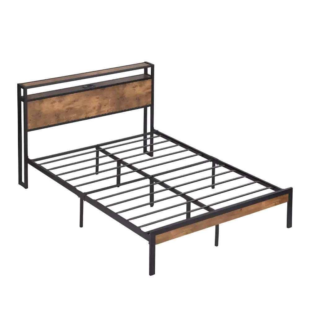 Elevate your bedroom with luxury metal platform bed frame and usb liner $299.99 transform your bedroom into a sanctuary