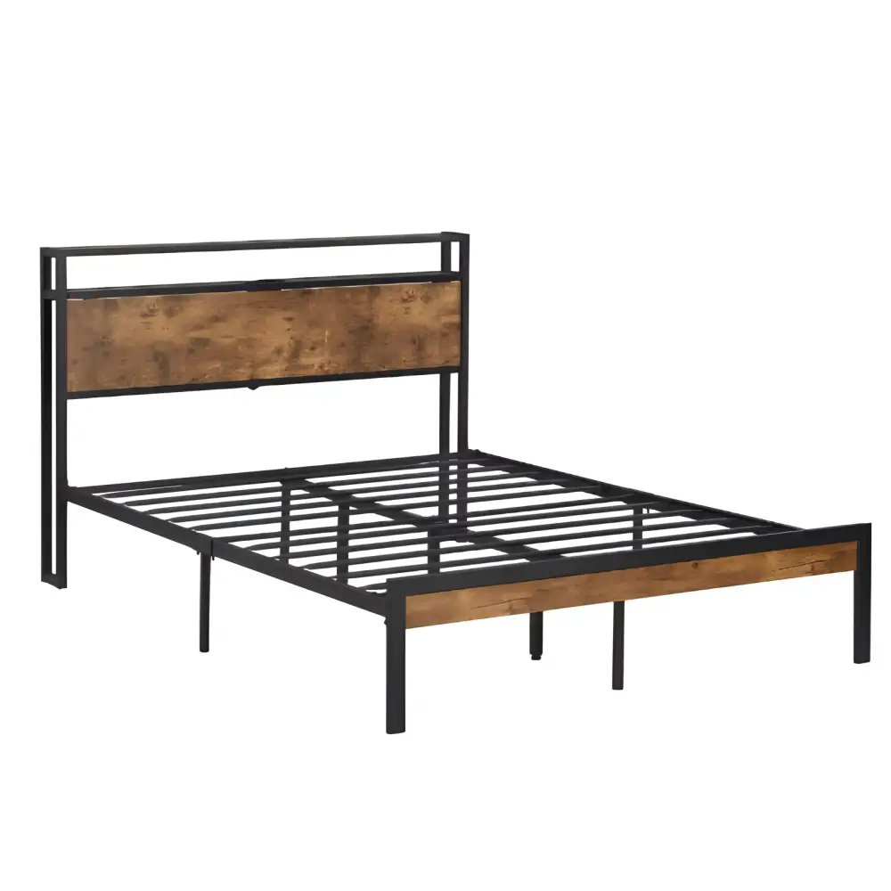 Elevate your bedroom with luxury metal platform bed frame and usb liner $299.99 transform your bedroom into a sanctuary