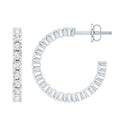Lab Grown Diamond Hoop Earrings with Screw Back