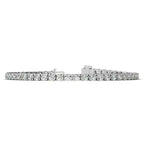 Lab Grown Diamond Tennis Bracelet featuring round brilliant white diamonds set in 14kt white gold with secure clasp