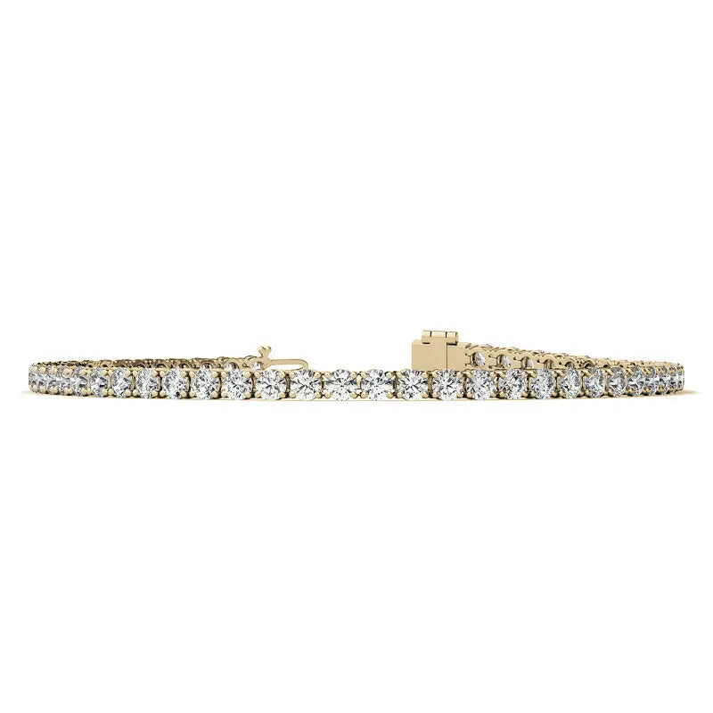 6.00 CTW AGI Certified Lab-Grown Diamond Tennis Bracelet in 14K Yellow or White Gold | G/VS Clarity