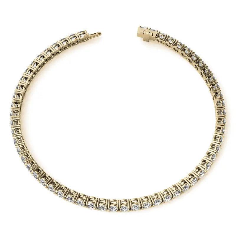 6.00 CTW AGI Certified Lab-Grown Diamond Tennis Bracelet in 14K Yellow or White Gold | G/VS Clarity
