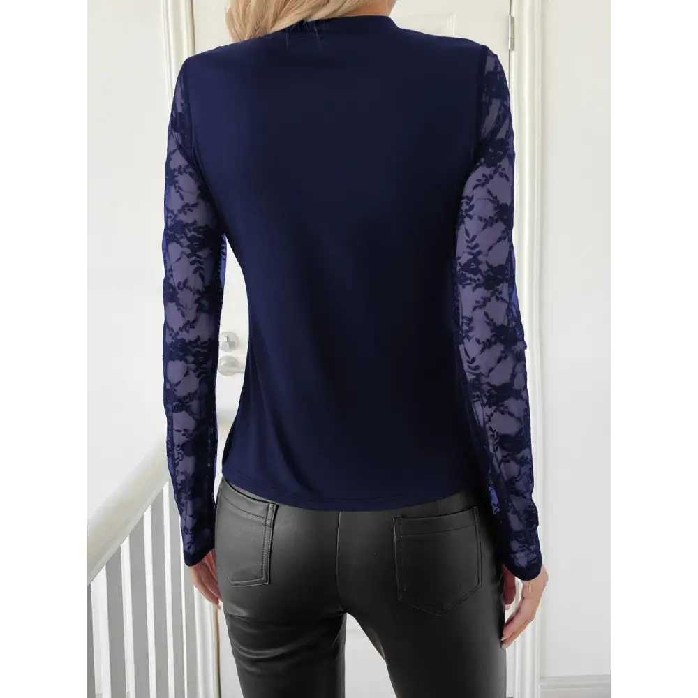 Exquisite lace patchwork top redefining luxury fashion for women $22.99 embrace a charming aesthetic with this basic